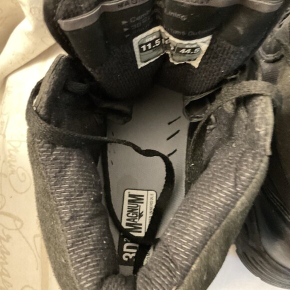 MAGNUM 3D2 STEALTH LEATHER BLACK CAMBRELLE COMFORT LINING MILITARY BOOTS 11.5 Sz - Picture 7 of 15